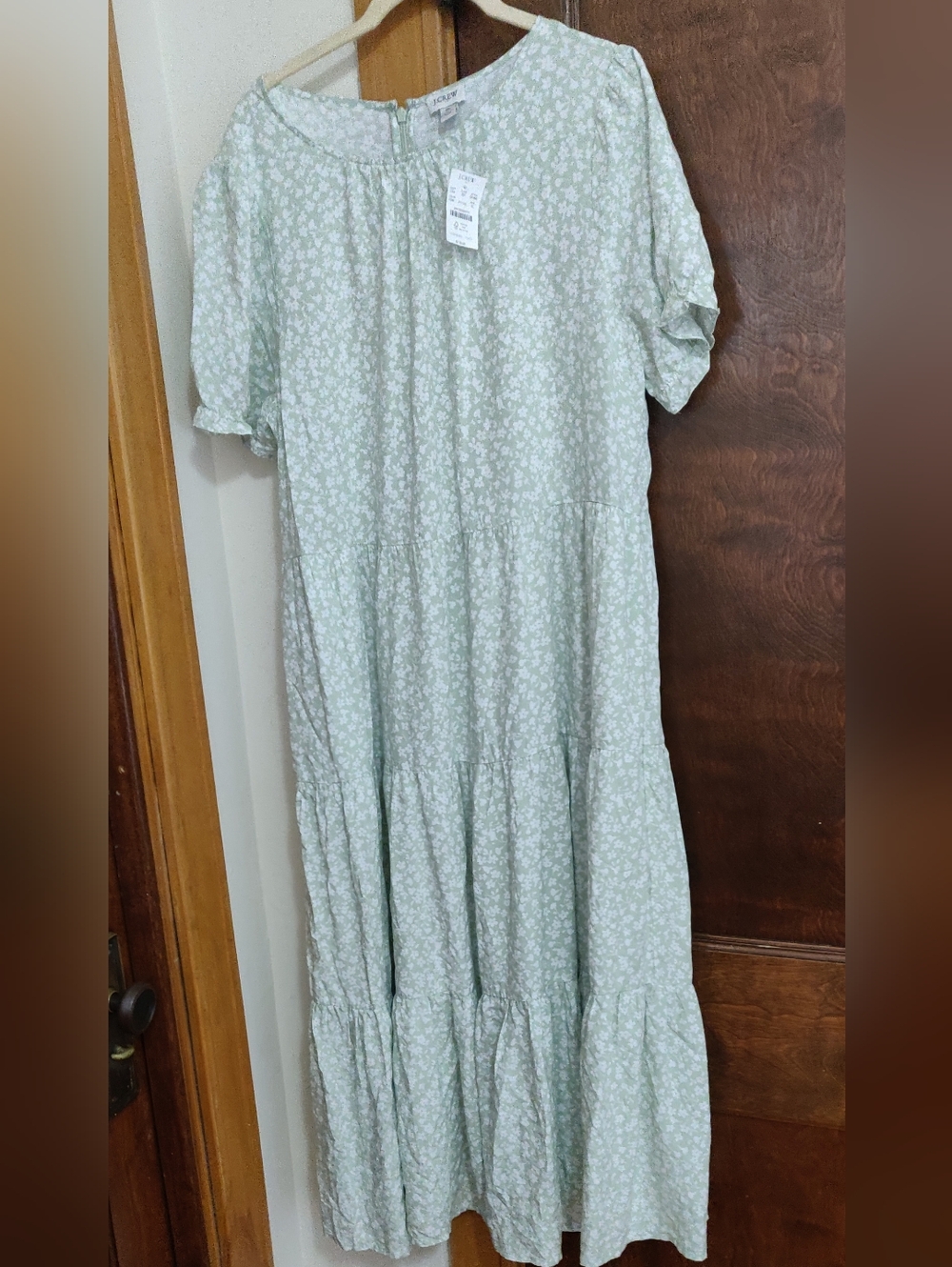 J. Crew Green Floral Maxi Dress Nap Dress Sage NWT